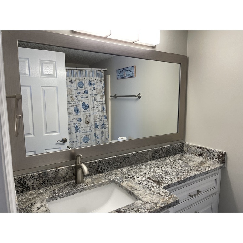 Shmuel Wood Framed with Safety Backing Ideal for Bathroom / Vanity Mirror Wade Logan Size: 20″ x 48″ Finish: Antique Satin Nickel