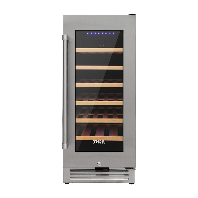 TWC1501 Thor Kitchen 15-inch Single Zone Wine Cooler, 33 Wine Bottle Capacity – Model Twc1501