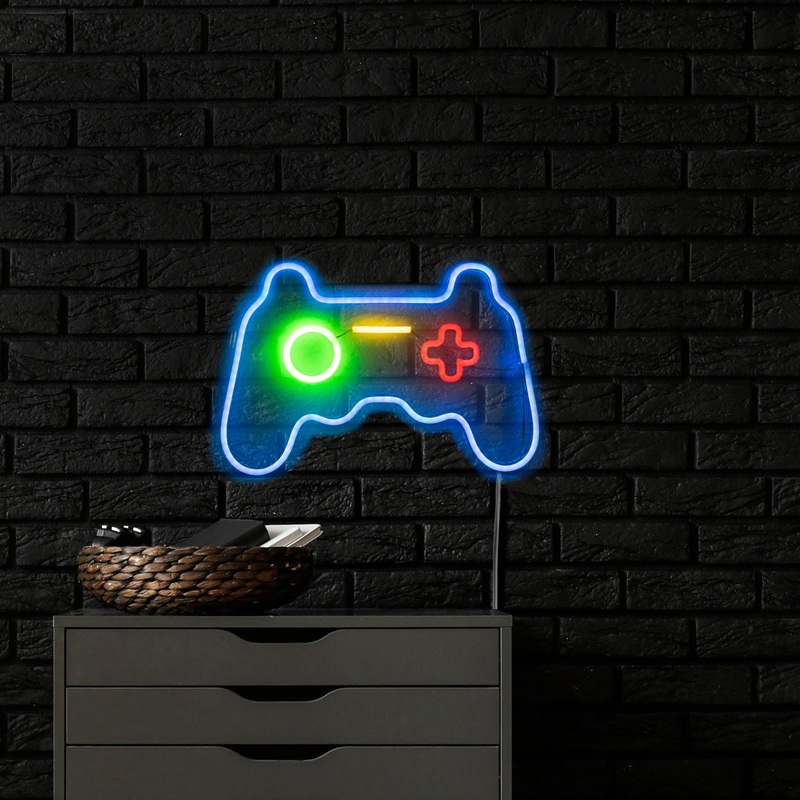 11″ LED Neon Style Video Game Controller Wall Sign Northlight Seasonal