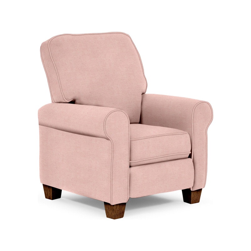 Aghancrossy 35” Wide Manual Standard Recliner Wayfair Custom Upholstery Fabric: Blush Pink Geometric Performance