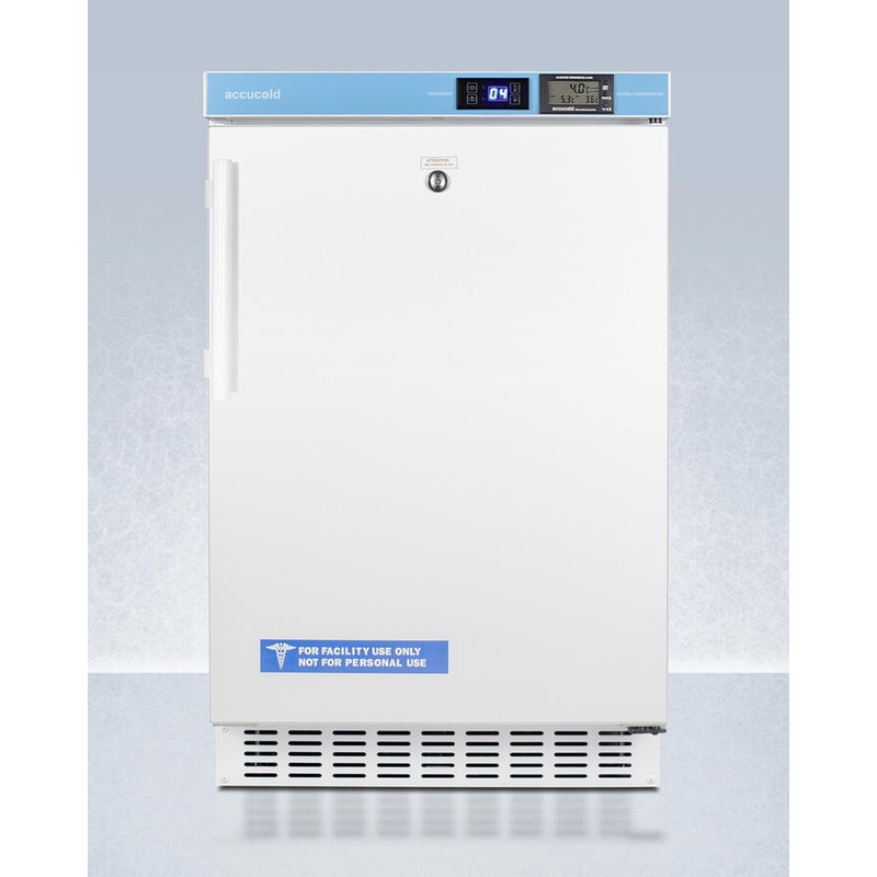 Summit ACR45LCAL Pharmacy Series Ada Compliant 20″ Wide Built-In Undercounter All-Refrigerator For Vaccine Storage, Frost-Free With An Internal Fan, External Digital Controls And Nist Calibrated Thermometer, And Lock