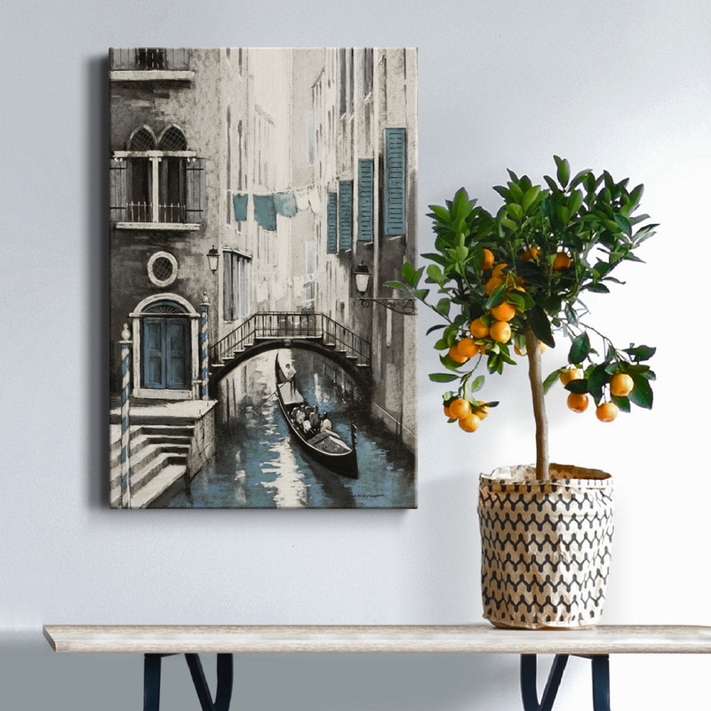 Venice I – Painting Print Winston Porter Mat Color: No Mat Size: 18″ H x 12″ W x 1″ D Format: Wrapped Canvas