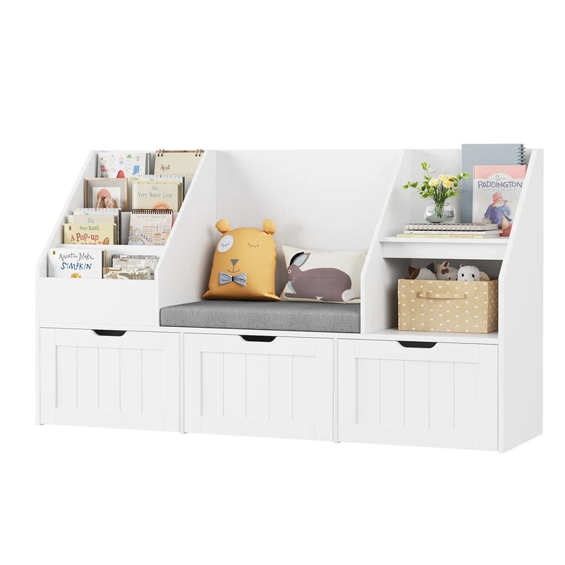 3-IN-ONE Kids Bookcase with 3 Drawers