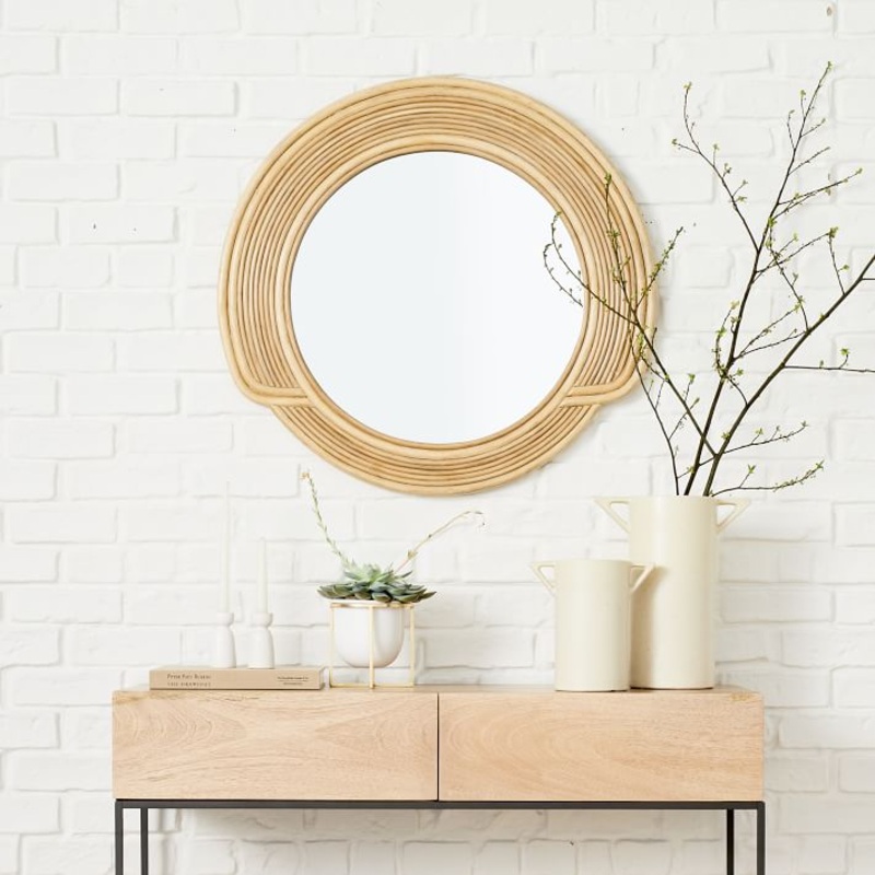 Bohemian Desert Sun Mirror Natural Cane