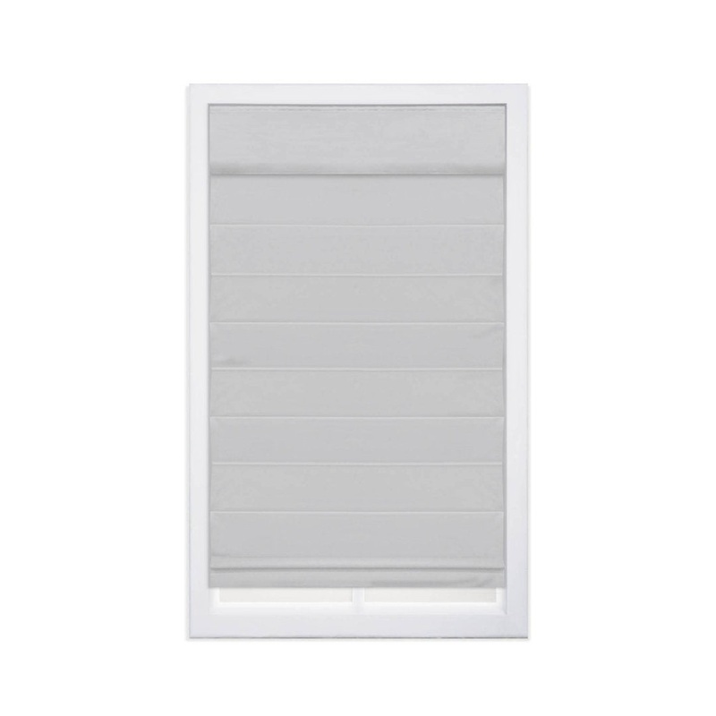 Cordless Blackout 100% Cotton Roman Shade with Cellular Shade Backing Symple Stuff Size: 39″W x 72″L Finish: Light Gray
