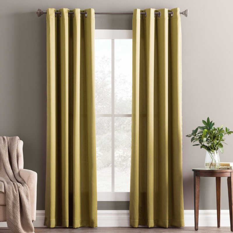 Wayfair Basics Room Darkening Grommet Curtain Panel Wayfair Basics Curtain Color: Flax Size per Panel: 54″ W x 95″ L