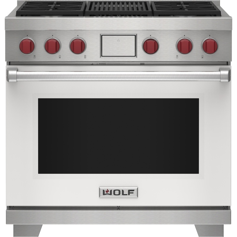 Wolf DF36450CWHP 36″ Dual Fuel Range – 4 Burners And Infrared Charbroiler