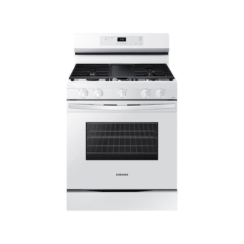 6.0 cu. ft. Smart Freestanding Gas Range with Integrated Griddle in White