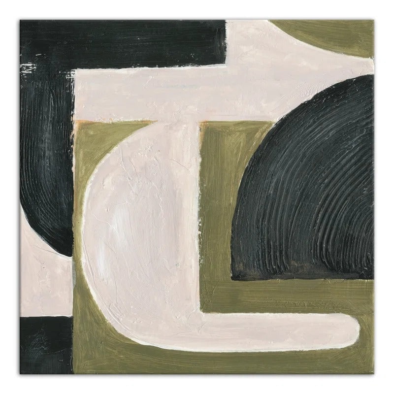 Abstract With Green On Canvas Painting 30×30