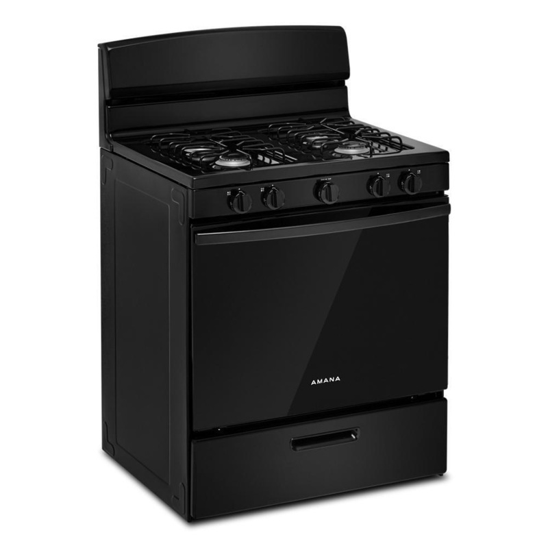 AGR4203MNB Amana 30-inch Gas Range with Easy-Clean Glass Door