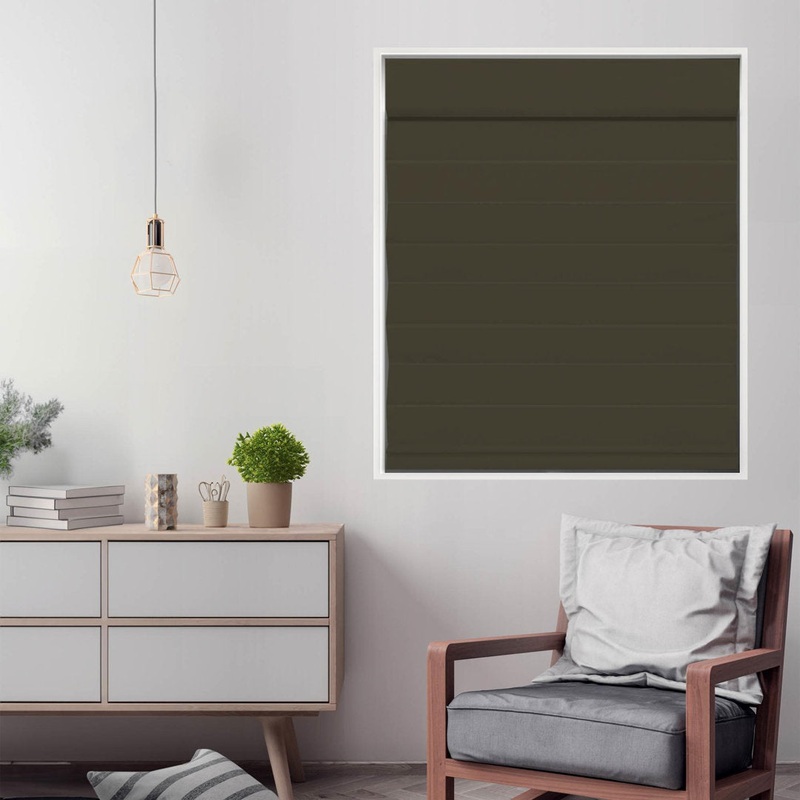 Cordless Blackout 100% Cotton Roman Shade with Cellular Shade Backing Symple Stuff Size: 42″W x 72″L Finish: Chocolate Brown