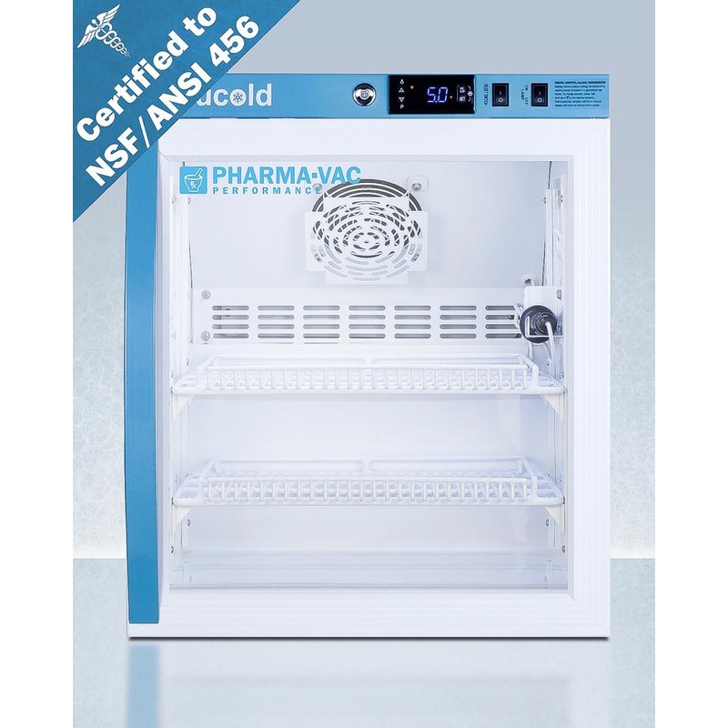 Summit ARG2PV456 2 Cu.Ft. Compact Vaccine Refrigerator, Certified To Nsf/Ansi 456 Vaccine Storage Standard