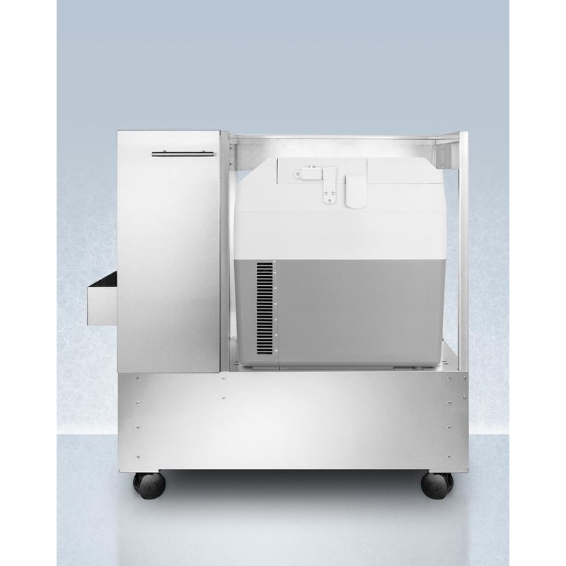 Summit SPRF36LCART Stainless Steel Cart With Portable Refrigerator/freezer