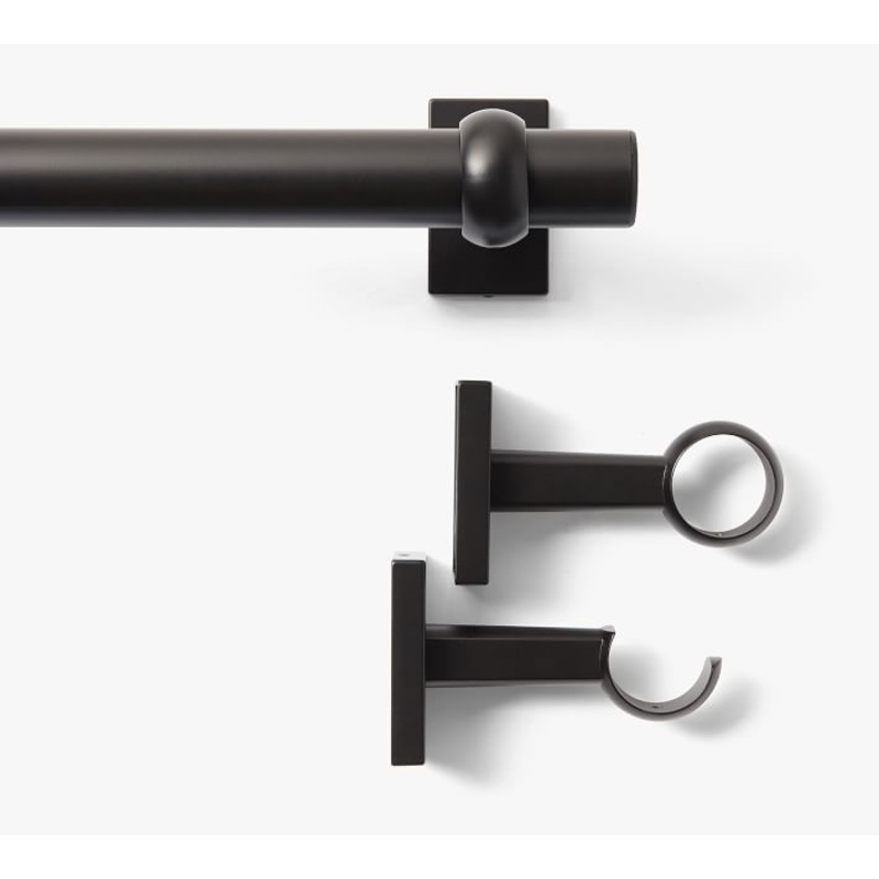 Antique Bronze Curtain Rod and Wall Bracket – 88″