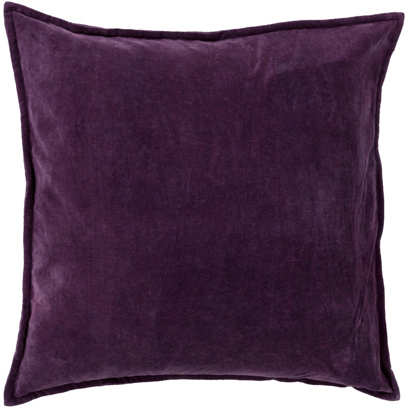 Edgar Square 100% Cotton Pillow RE/FINE Color: Dark Purple Size: 22” x 22”