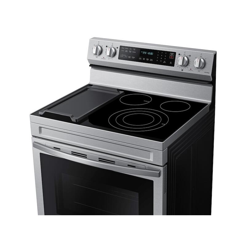 Samsung NE63A6711SS 6.3 Cu. Ft. Smart Freestanding Electric Range With No-Preheat Air Fry, Convection+ & Griddle In Stainless Steel