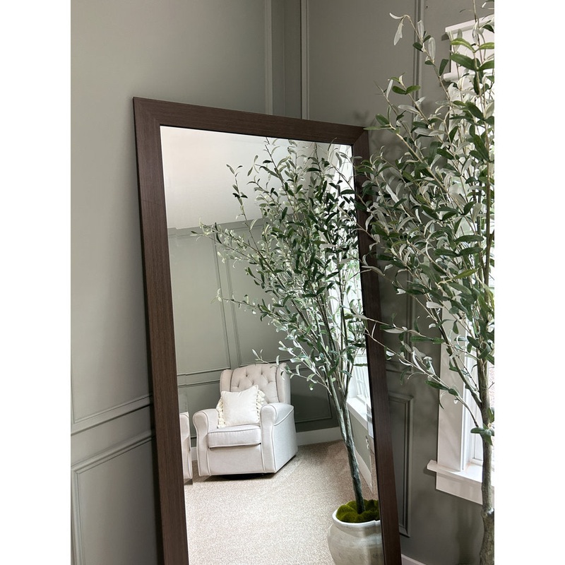 Shmuel Wood Framed with Safety Backing Ideal for Bathroom / Vanity Mirror Wade Logan Size: 36″ x 24″ Finish: Dovetail Gray