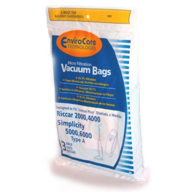 Simplicity 5000 and 6000 Series Vacuum Bags – 12 pack bags