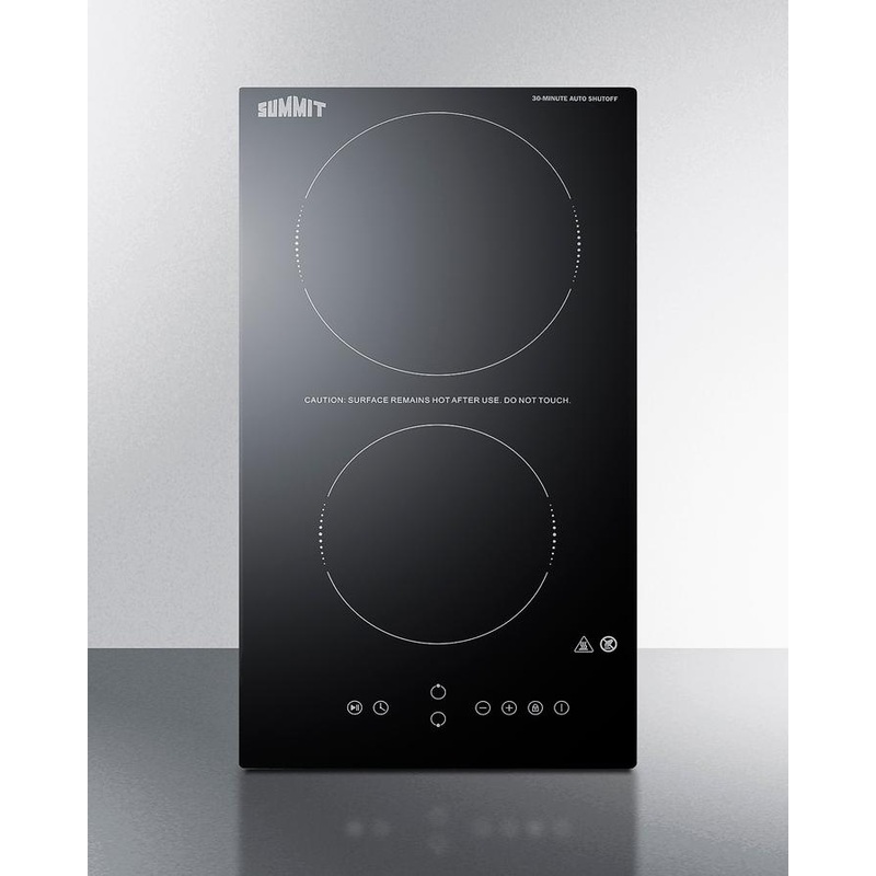 Summit CRH2BT30230 12″ Wide 230v 2-burner Radiant Cooktop With Safety Shutoff