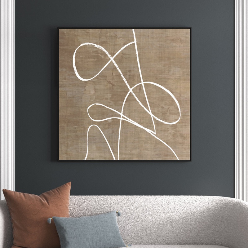 Swooping Lines – Floater Frame Painting on Canvas Joss & Main Size: 46.5″ H x 46.5″ W x 2″ D Format: Black