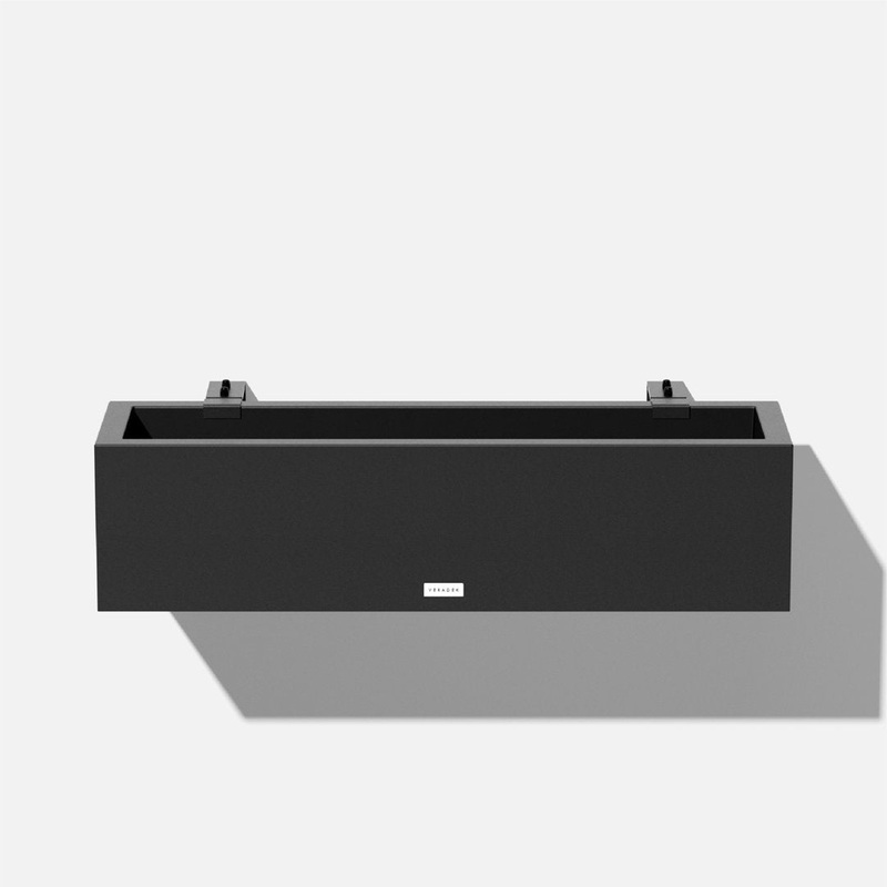 Block Series Railing Window Box Planter Veradek Color: Black