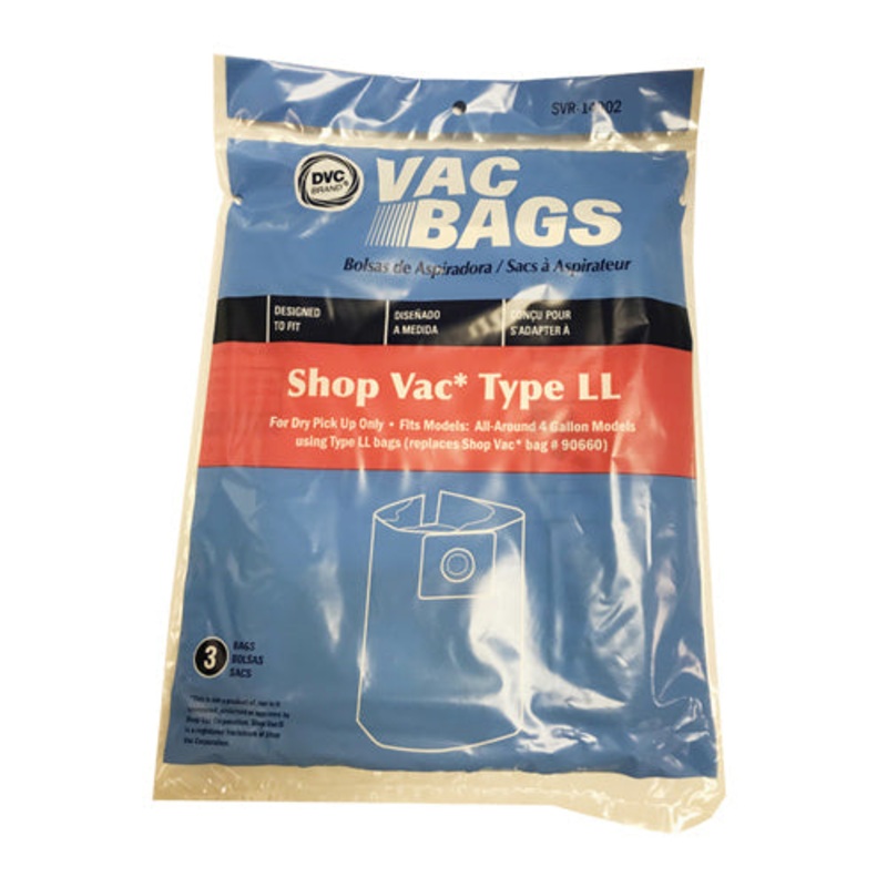DVC Shop Vac Type A Vacuum Bags – 3 Pack