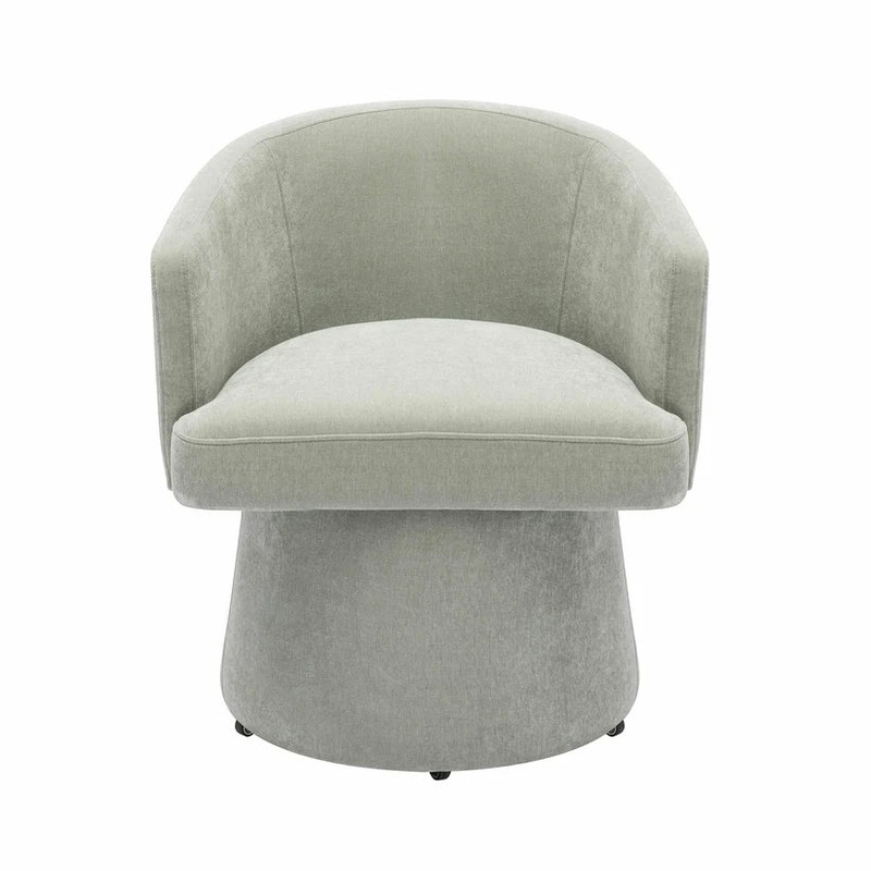 Kristen Upcycled Chenille Rolling Desk Chair