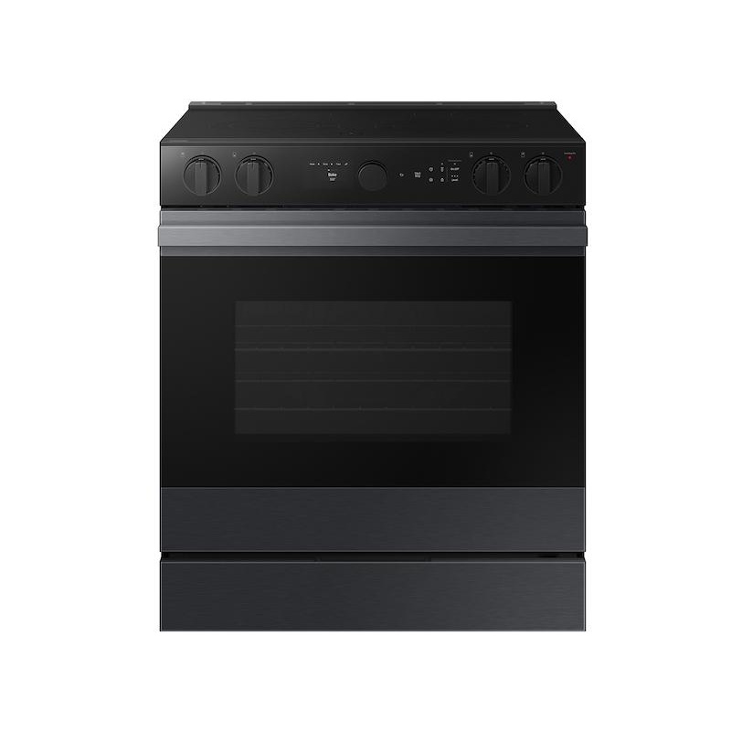 Samsung NSE6DG8502MT Bespoke 6.3 Cu. Ft. Smart Slide-In Energy Star Certified Electric Range With Air Fry In Matte Black Steel