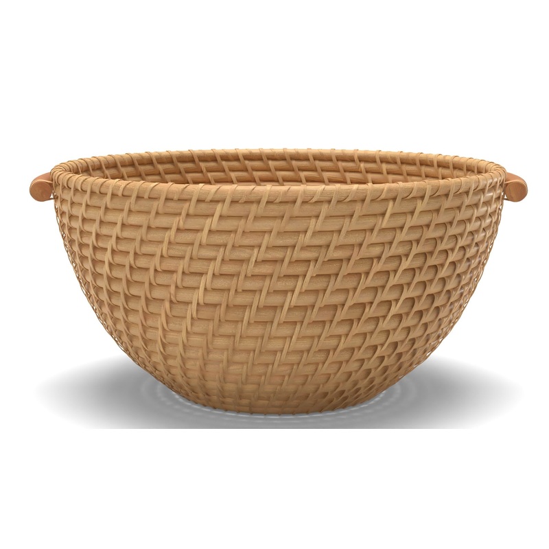 Artesia Natural Rattan Bowl with Handles
