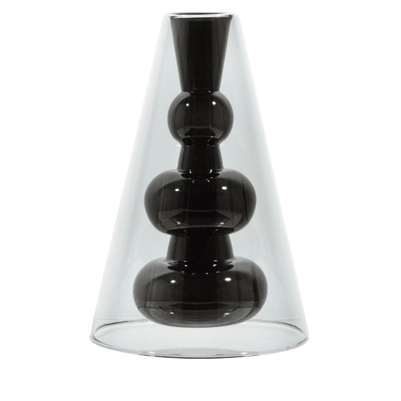 Bump Vase Cone Black