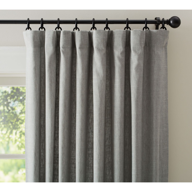 Custom Emery Linen Rod Pocket Curtain 144″