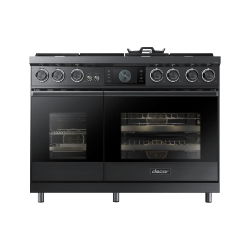 Dacor DOP48C96DLM 48″ Pro Dual-Fuel Steam Range, Graphite Stainless Steel