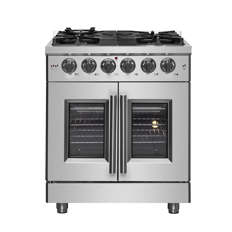 Forno FFSGS643930 Forno Massimo 30″ Freestanding French Door Gas Convection Range