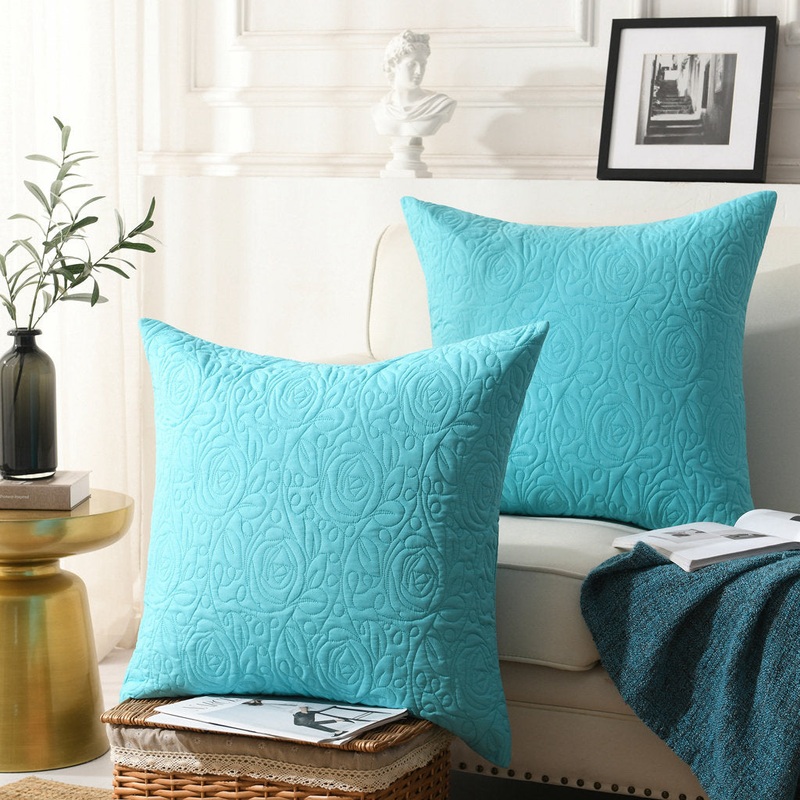 Square Pillow Cover MarCielo Color: Teal Size: 20″ x 20″