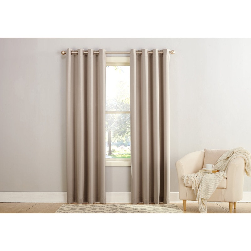 Wayfair Basics Room Darkening Grommet Curtain Panel Wayfair Basics Curtain Color: Stone Size per Panel: 54″ W x 63″ L
