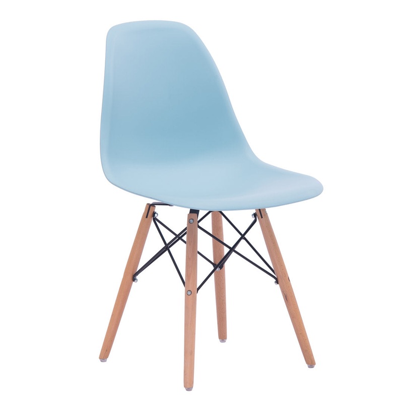 Wrenshall Plastic Side Chair Hashtag Home Color: Blue