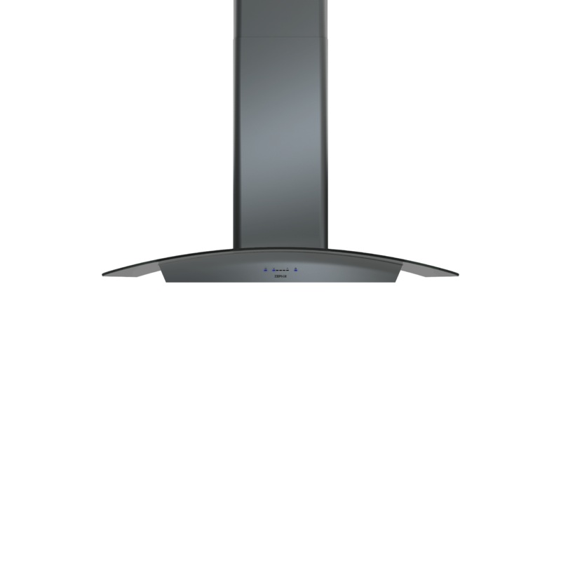 Zephyr ZREE42ABSGG Ravenna, Island, 42″, Blk SS, 600 CFM