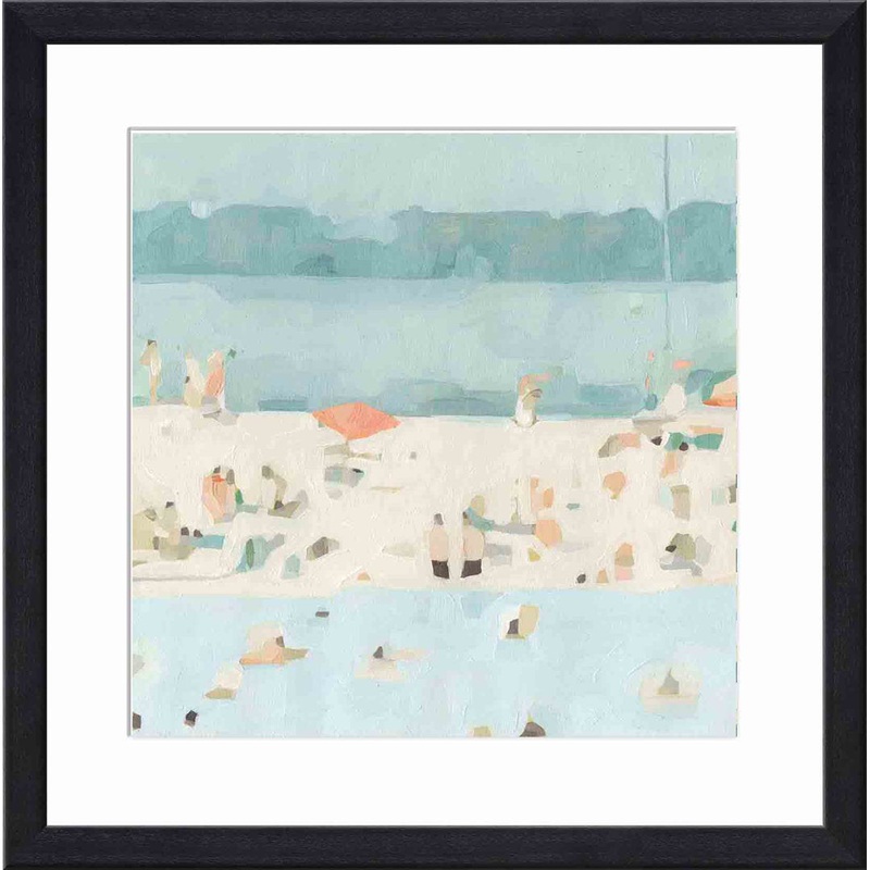 Sea Glass Sandbar II by Emma Scarvey – Picture Frame Painting Joss & Main Frame Color: Black Size: 12″H x 12″W
