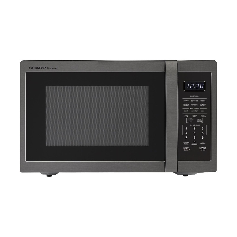 Sharp SMC1452KH Sharp 1.4 Cu. Ft. 1100W Black Stainless Steel Countertop Microwave Oven