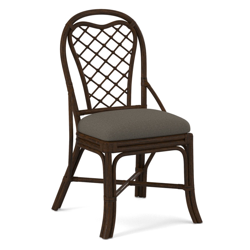 Trellis Back Side Dining Chair Braxton Culler Frame Color: Coffee, Upholstery Color: Gray Sugar Performance; 0863-84