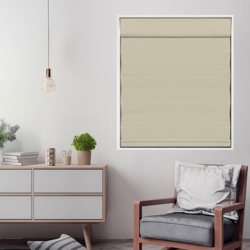 Cordless Blackout 100% Cotton Roman Shade with Cellular Shade Backing Symple Stuff Size: 42″W x 72″L Finish: Khaki