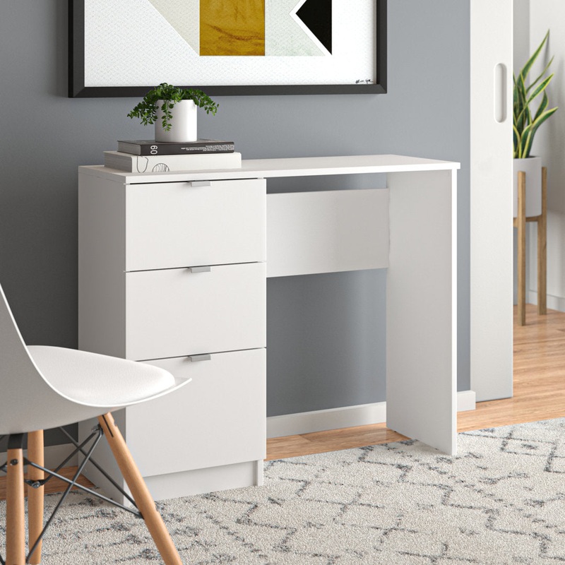 Cedria Computer Desk with Drawers Wade Logan
