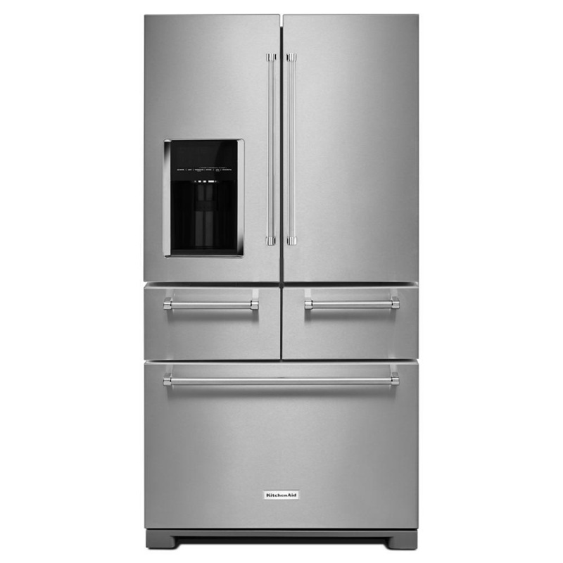 Kitchenaid KRMF706ESS 25.8 Cu. Ft. 36″ Multi-Door Freestanding Refrigerator with Platinum Interior Design