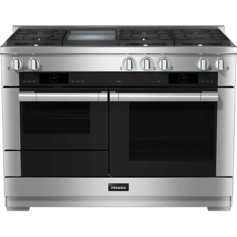Miele HR19563GDFGD Hr 1956-3 G Df Gd Clean Touch Steel – 48 Inch Range Dual Fuel Model With M Touch Controls
