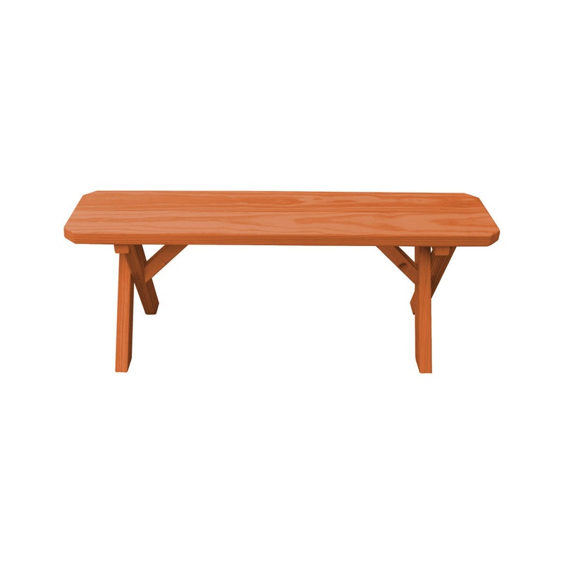 Sempronius Wood Picnic Bench Loon Peak Color: Redwood Stain