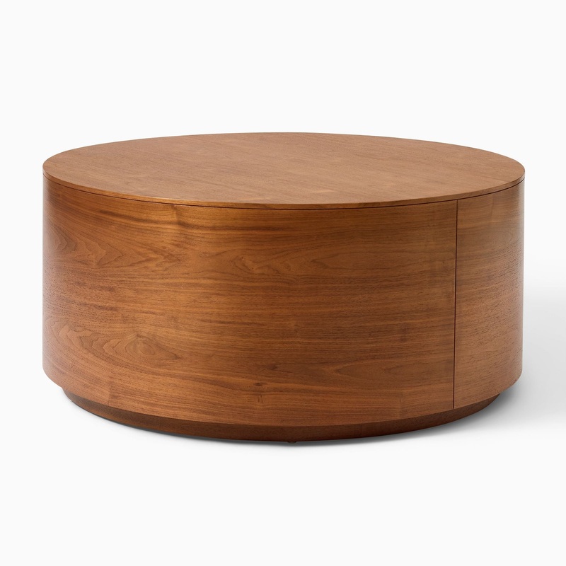 Volume Round Drum Coffee Table-44″
