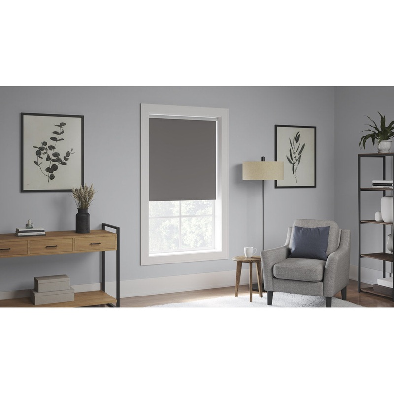 Blackout Cordless Roller Shade Symple Stuff Color: Dark Gray Blind Size: 59.5″W x 74″L