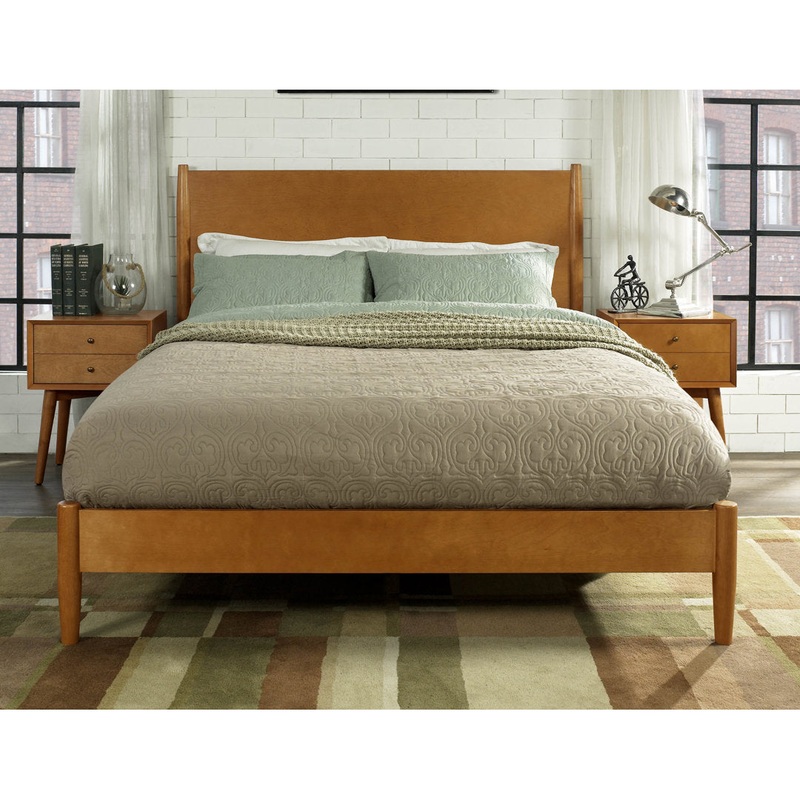 Stiles Platform Bed AllModern Color: Acorn Size: Queen