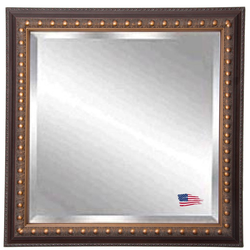 Adaire Square Traditional Wood Wall Mirror Astoria Grand