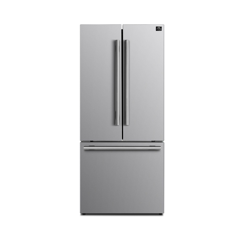 Forno FFFFD197431SB No Frost Refridgerator 31″ French Door 17.5Cf. Vcm Stainless Steel With Ice Maker